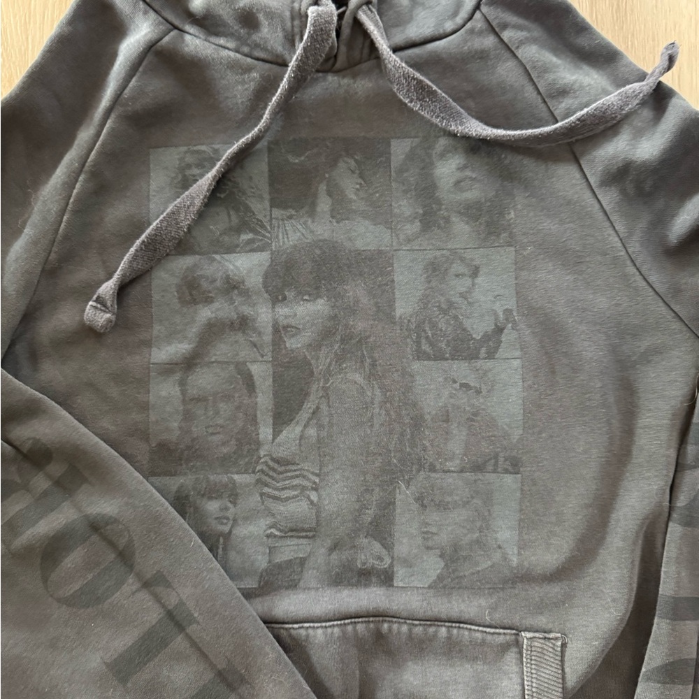 Taylor Swift The Eras USA Tour Hoodie 2-Sided Black Grey Small Official Merch
